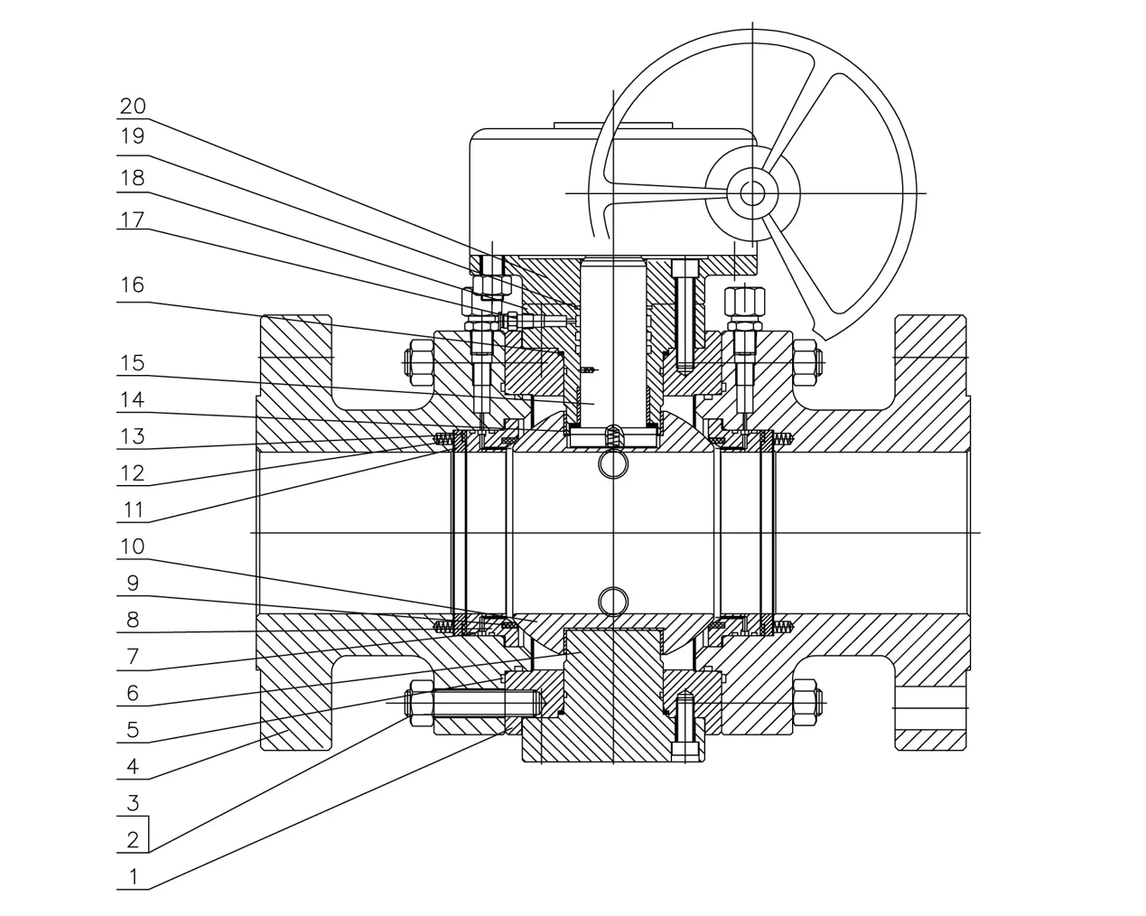 Кованый шаровой кран на цапфах из нержавеющей стали A182 F316L-2