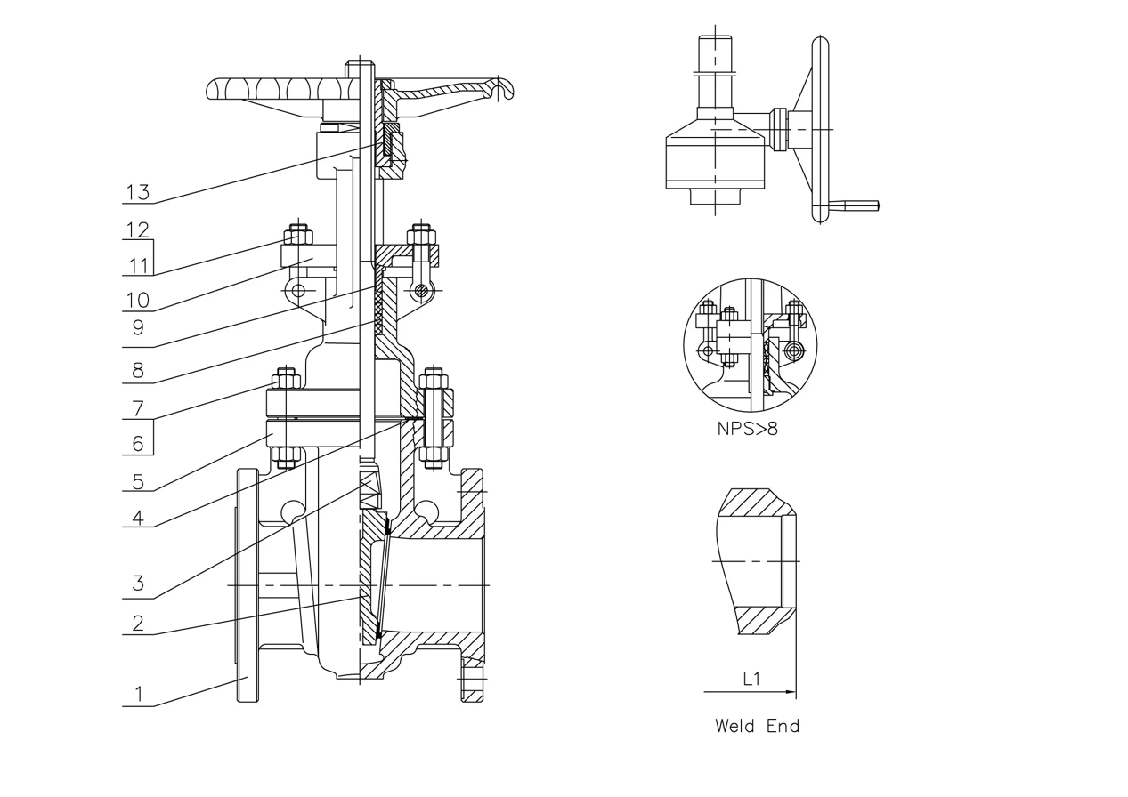 Фланцевая клиновая задвижка из циркония API B752 702C-2